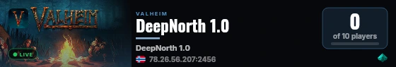 DeepNorth 1.0 live status badge