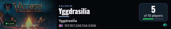Yggdrasilia live status badge