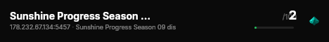 Sunshine Progress Season 09 discord.gg/VSPYkATZJ7 live status badge