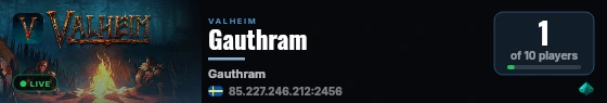 Gauthram live status badge