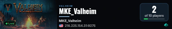 MKE_Valheim live status badge