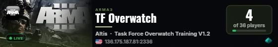 TF Overwatch live status badge
