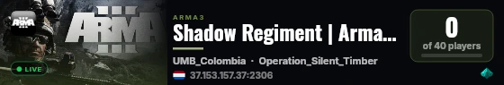 Shadow Regiment | Arma 3 Unit live status badge