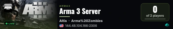 Arma 3 Server live status badge