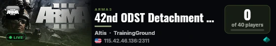 42nd ODST Detachment Olypmus live status badge