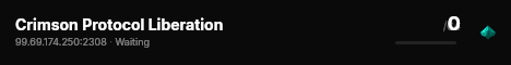 Crimson Protocol Liberation live status badge