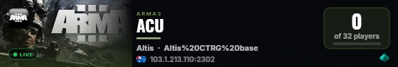 ACU live status badge