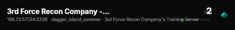 3rd Force Recon Company - Training Server live status badge