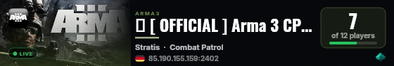 � [ OFFICIAL ] Arma 3 CP by Bohemia Interactive (EU) #02 live status badge