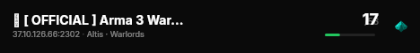 � [ OFFICIAL ] Arma 3 Warlords by Bohemia Interactive (US)#01w live status badge