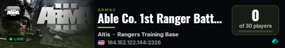 Able Co. 1st Ranger Battalion <---Buscanos en Discord live status badge