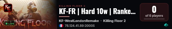 KF-FR | Hard 10w | Ranked Custom maps live status badge