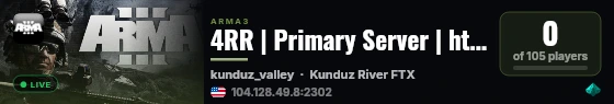 4RR | Primary Server | https://discord.gg/3JRhyThEwC | 75th Ran live status badge