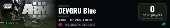 DEVGRU Blue live status badge
