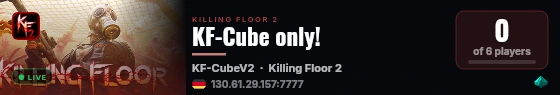 KF-Cube only! live status badge