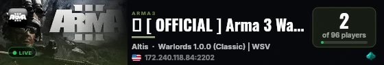 � [ OFFICIAL ] Arma 3 Warlords by Bohemia Interactive (US) #11 live status badge