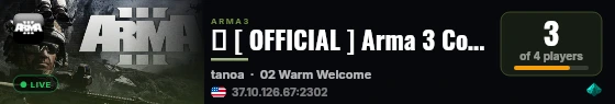 � [ OFFICIAL ] Arma 3 Coop by Bohemia Interactive (USA) #04 live status badge