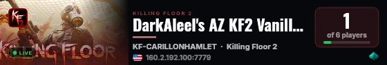 DarkAleel's AZ KF2 Vanilla Server live status badge