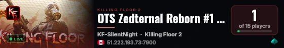 OTS Zedternal Reborn #1 - US East live status badge