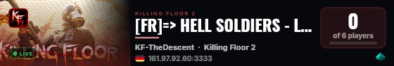 [FR]=> HELL SOLDIERS - LONGUE ET DURE live status badge