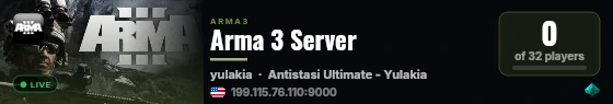 Arma 3 Server live status badge