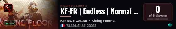 KF-FR | Endless | Normal | Ranked Custom maps live status badge