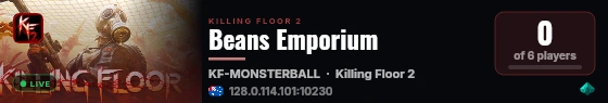 Beans Emporium live status badge