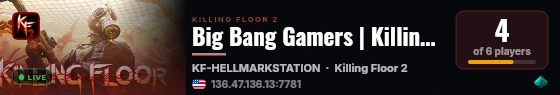 Big Bang Gamers | Killing Floor 2 live status badge