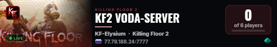 KF2 VODA-SERVER live status badge