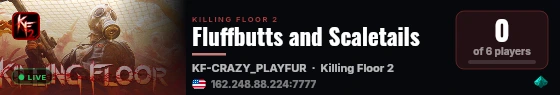 Fluffbutts and Scaletails live status badge