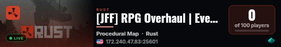 [JFF] RPG Overhaul | Events | Quests | Raids | AH | World live status badge