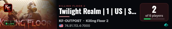 Twilight Realm | 1 | US | Survival live status badge