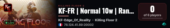 KF-FR | Normal 10w | Ranked Custom maps live status badge