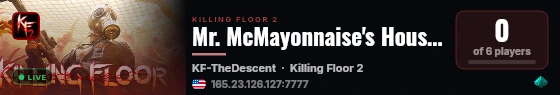 Mr. McMayonnaise's House of Pain live status badge