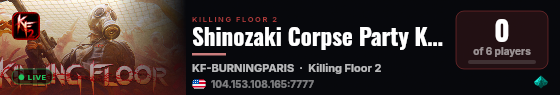 Shinozaki Corpse Party KIlling Floor 2 live status badge