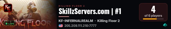 SkillzServers.com | #1 live status badge