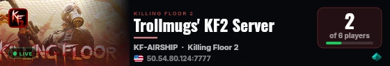 Trollmugs' KF2 Server live status badge