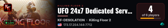 UFO 24x7 Dedicated Server 3 | Hard live status badge