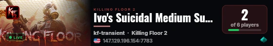 Ivo's Suicidal Medium Survival Server live status badge