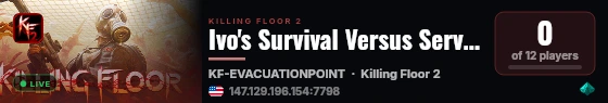 Ivo's Survival Versus Server 1 live status badge
