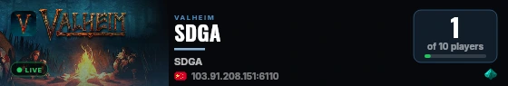 SDGA live status badge