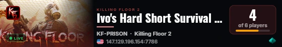 Ivo's Hard Short Survival Server live status badge