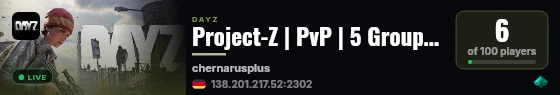 Project-Z | PvP | 5 Group Limit | Weekly Raiding | Wipe: 14.8.2 live status badge