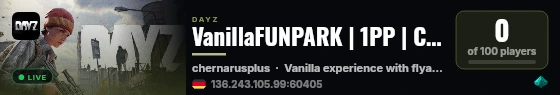 VanillaFUNPARK | 1PP | CHAT | HELIS | BASE | GateRaidOnly live status badge