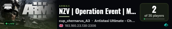 NZV | Operation Event | Main Operation live status badge