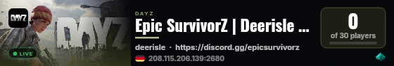 Epic SurvivorZ | Deerisle EXP 6.0 | PVE | live status badge