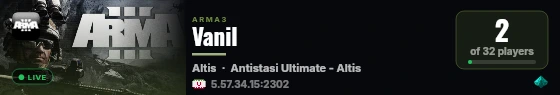 Vanil live status badge