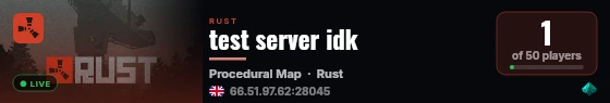 test server idk live status badge