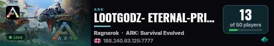 LOOTGODZ- ETERNAL-PRIMAL FEAR-OMEGAX100 PVE CROPS/SHOP - (v361. live status badge