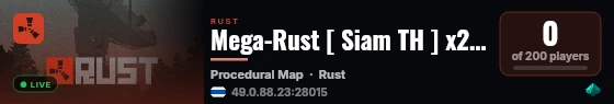 Mega-Rust [ Siam TH ] x2 Wipe Weekly BP Max6 live status badge